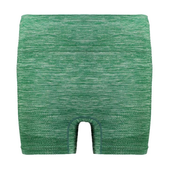 شلوارک سیملس ورزشی زنانه مدل پشت چین دار HMT-1J520 سبز آبی